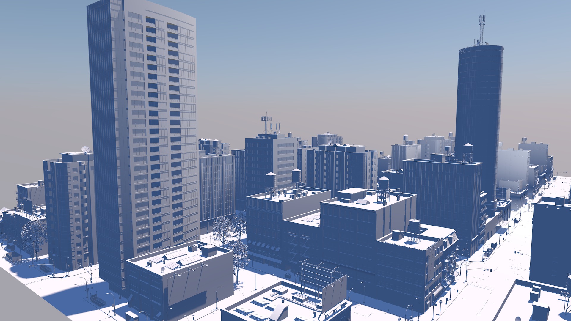 Buildings City building industrial park commercial housing 3D model_13