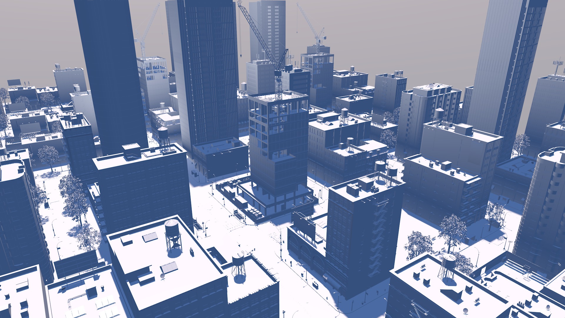 Buildings City building industrial park commercial housing 3D model_1