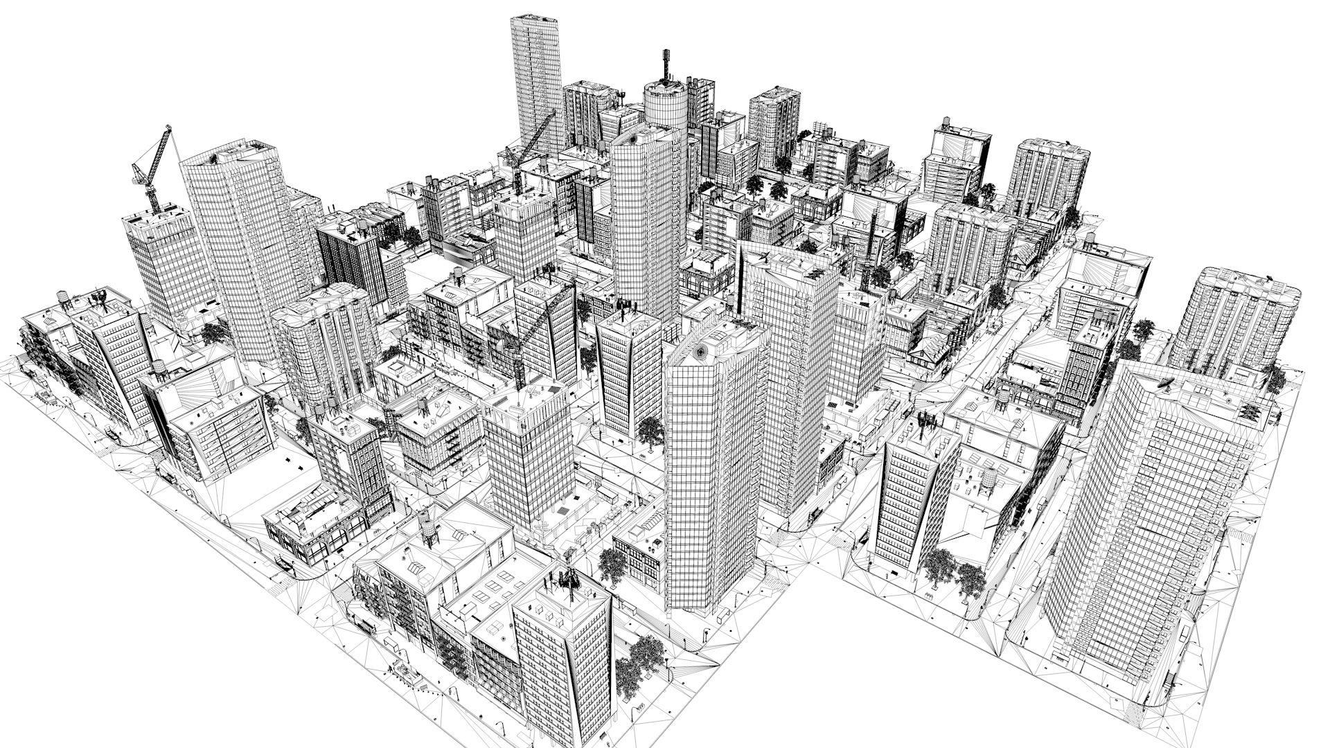 Buildings City building industrial park commercial housing 3D model_5