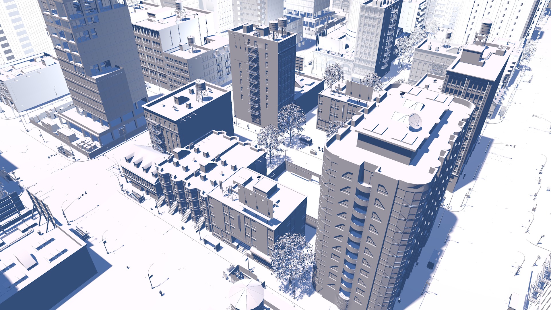 Buildings City building industrial park commercial housing 3D model_8