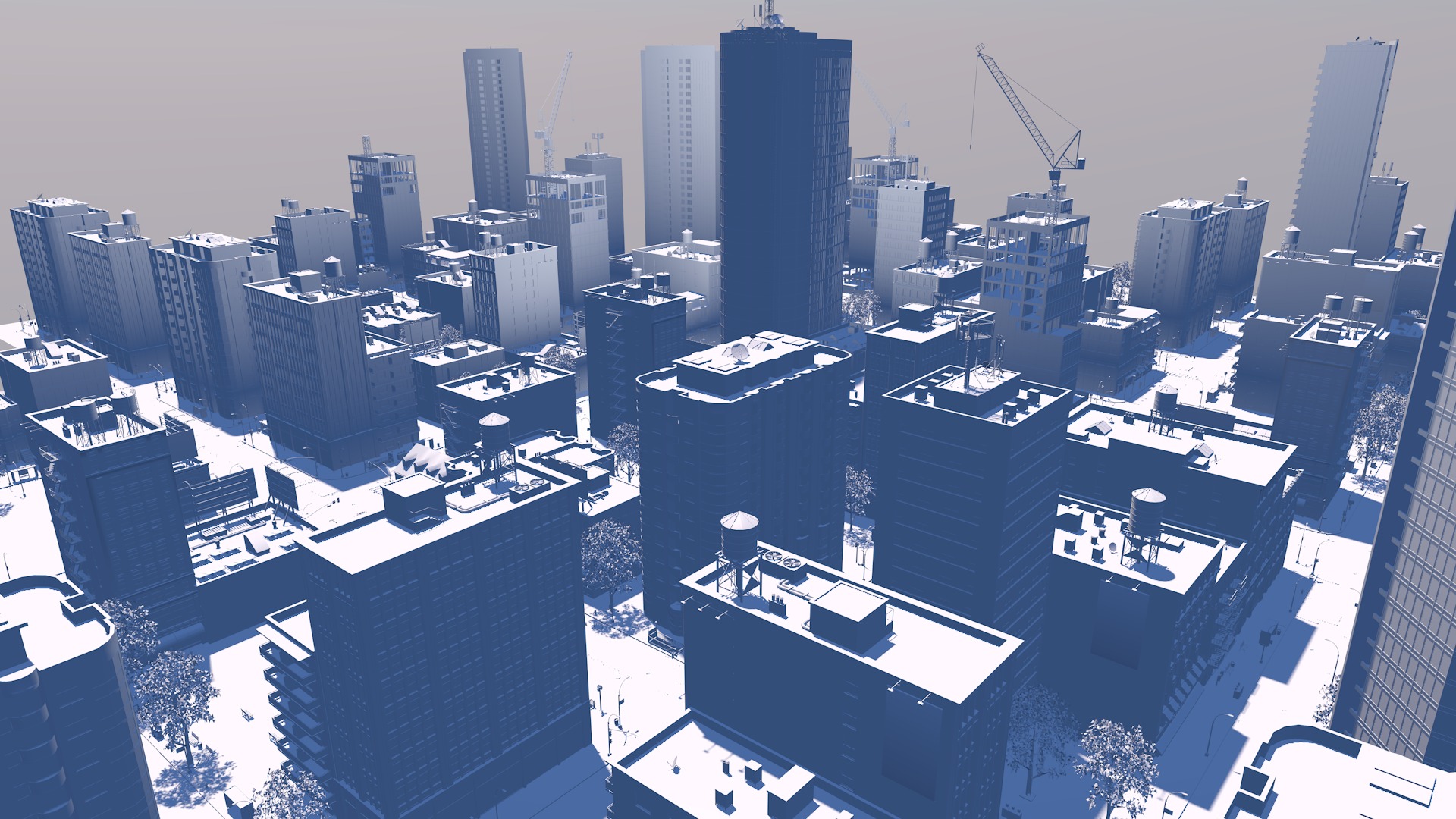 Buildings City building industrial park commercial housing 3D model_12