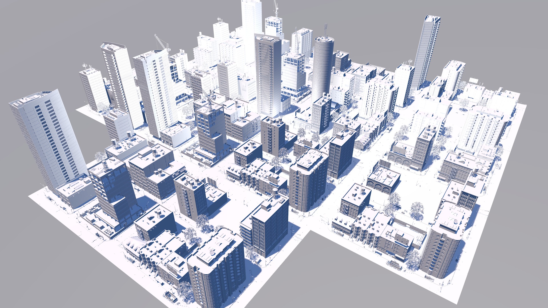 Buildings City building industrial park commercial housing 3D model_7