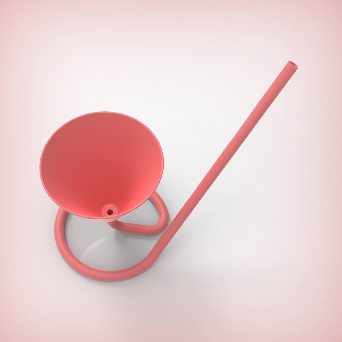 Mocktail Glass with Inbuilt Straw 3D print model_2