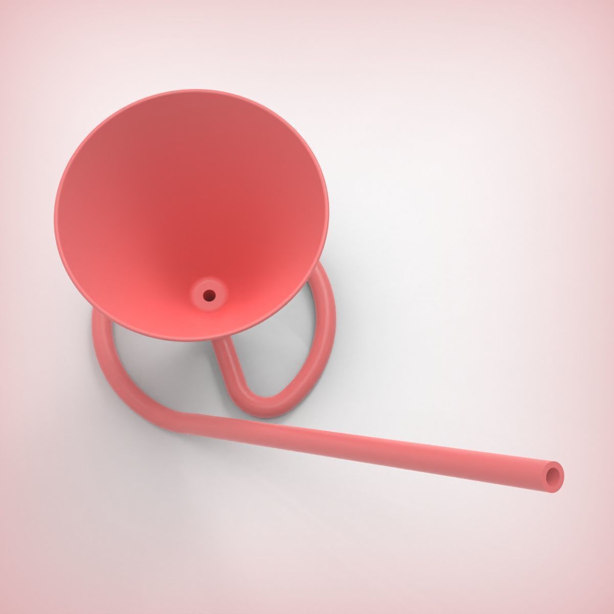 Mocktail Glass with Inbuilt Straw 3D print model_9