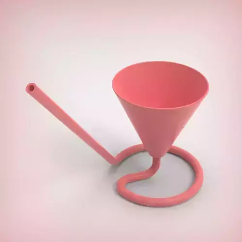 Mocktail Glass with Inbuilt Straw 3D print model