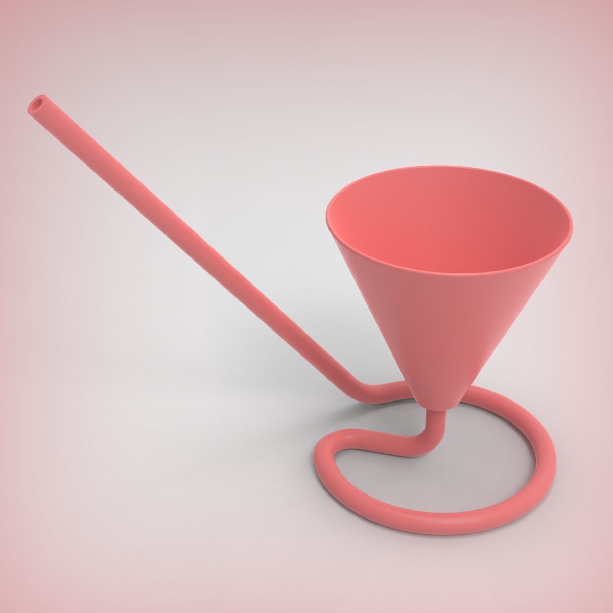 Mocktail Glass with Inbuilt Straw 3D print model_15