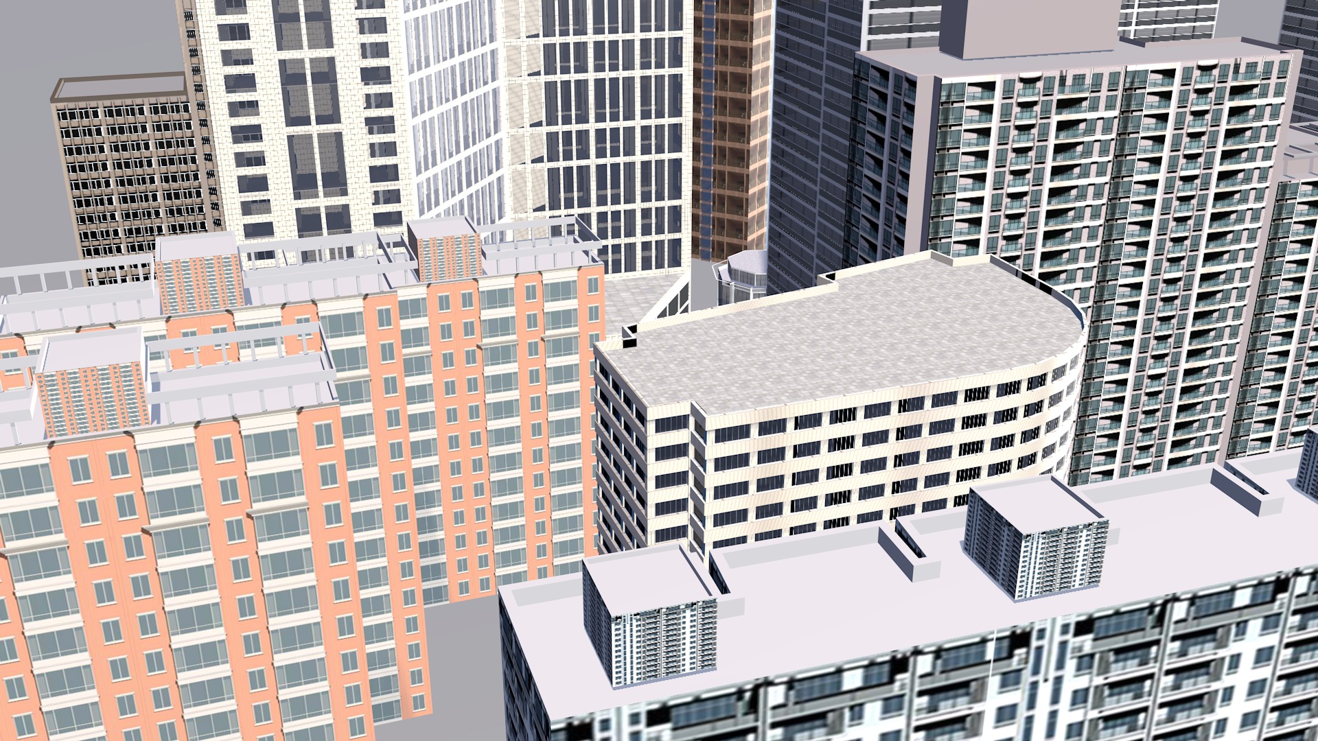 Buildings City building industrial park commercial housing 3D model_14