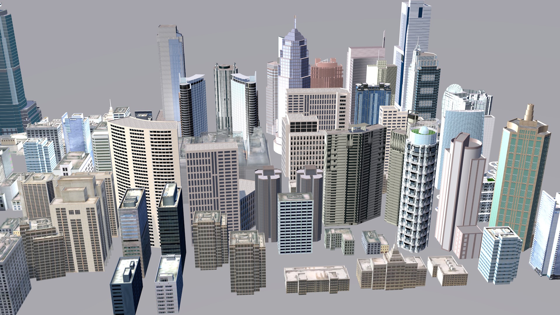 Buildings City building industrial park commercial housing 3D model_2