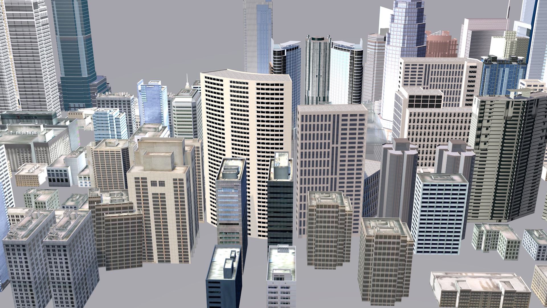 Buildings City building industrial park commercial housing 3D model_4