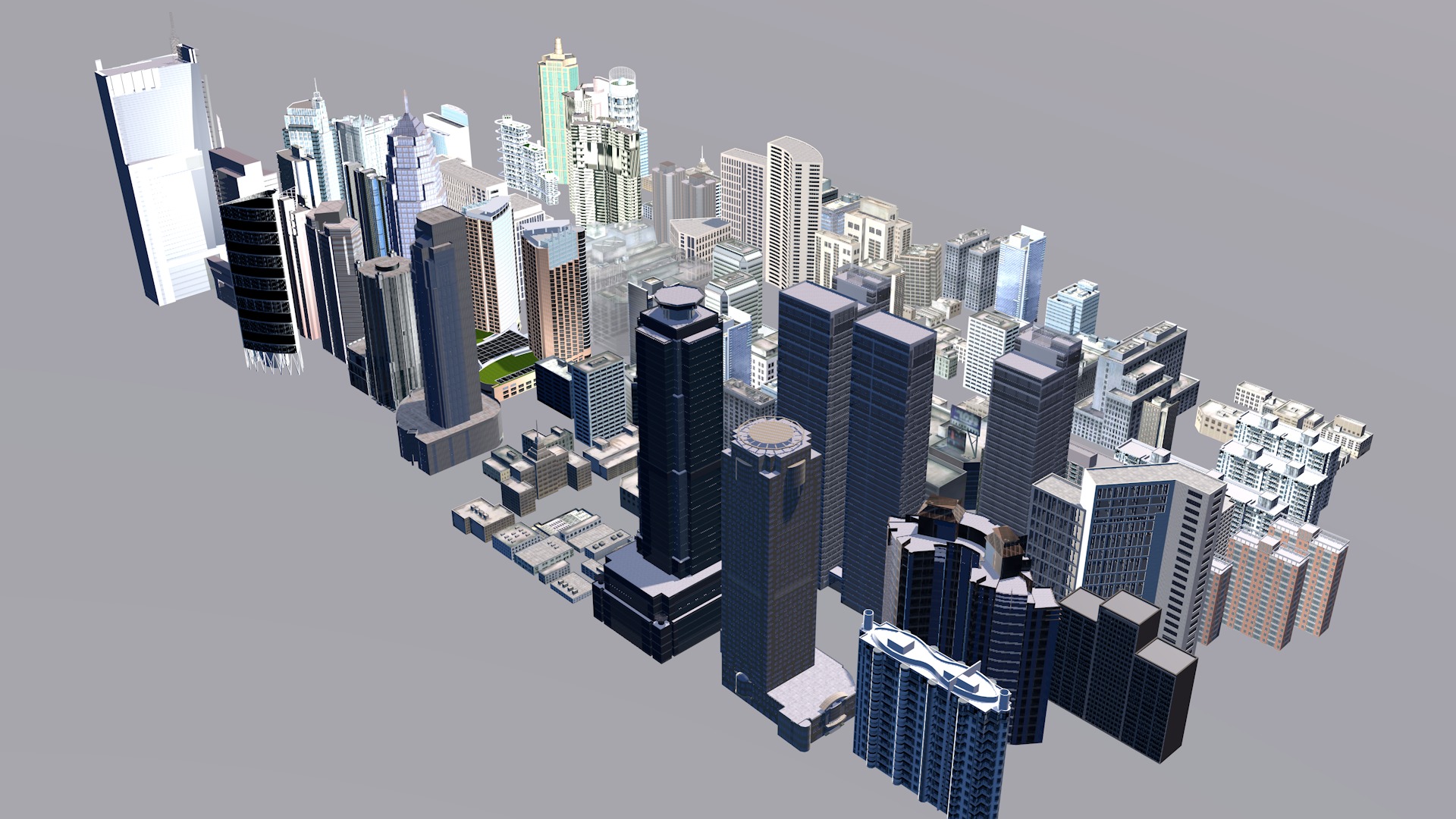 Buildings City building industrial park commercial housing 3D model_11
