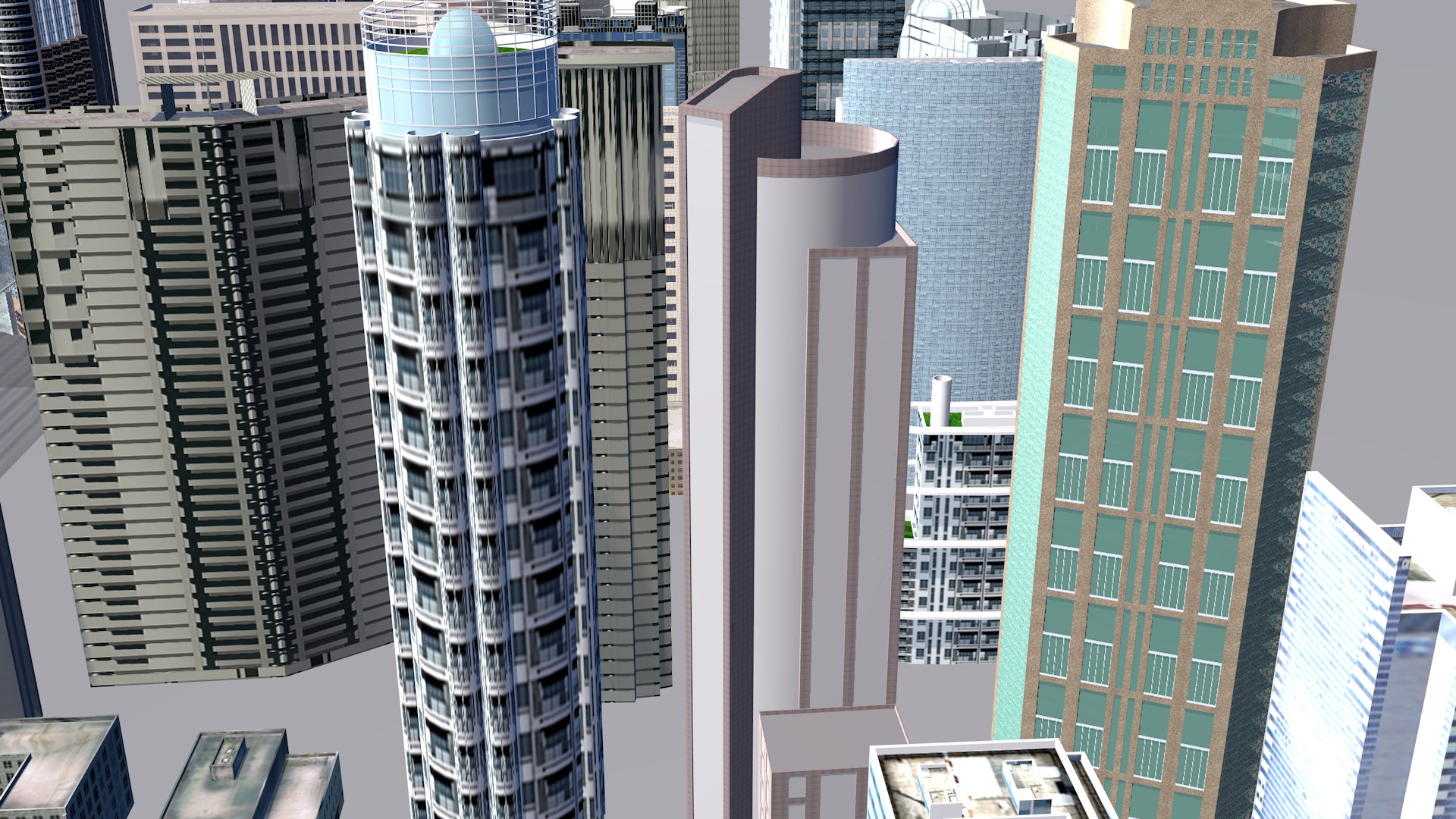 Buildings City building industrial park commercial housing 3D model_3