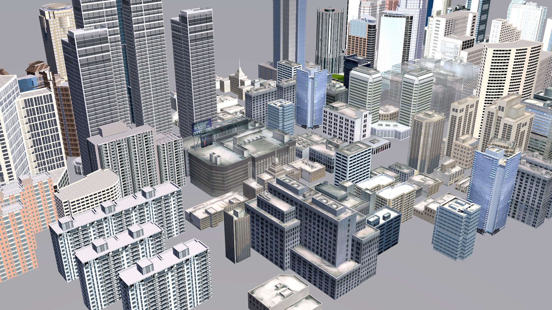 Buildings City building industrial park commercial housing 3D model_12