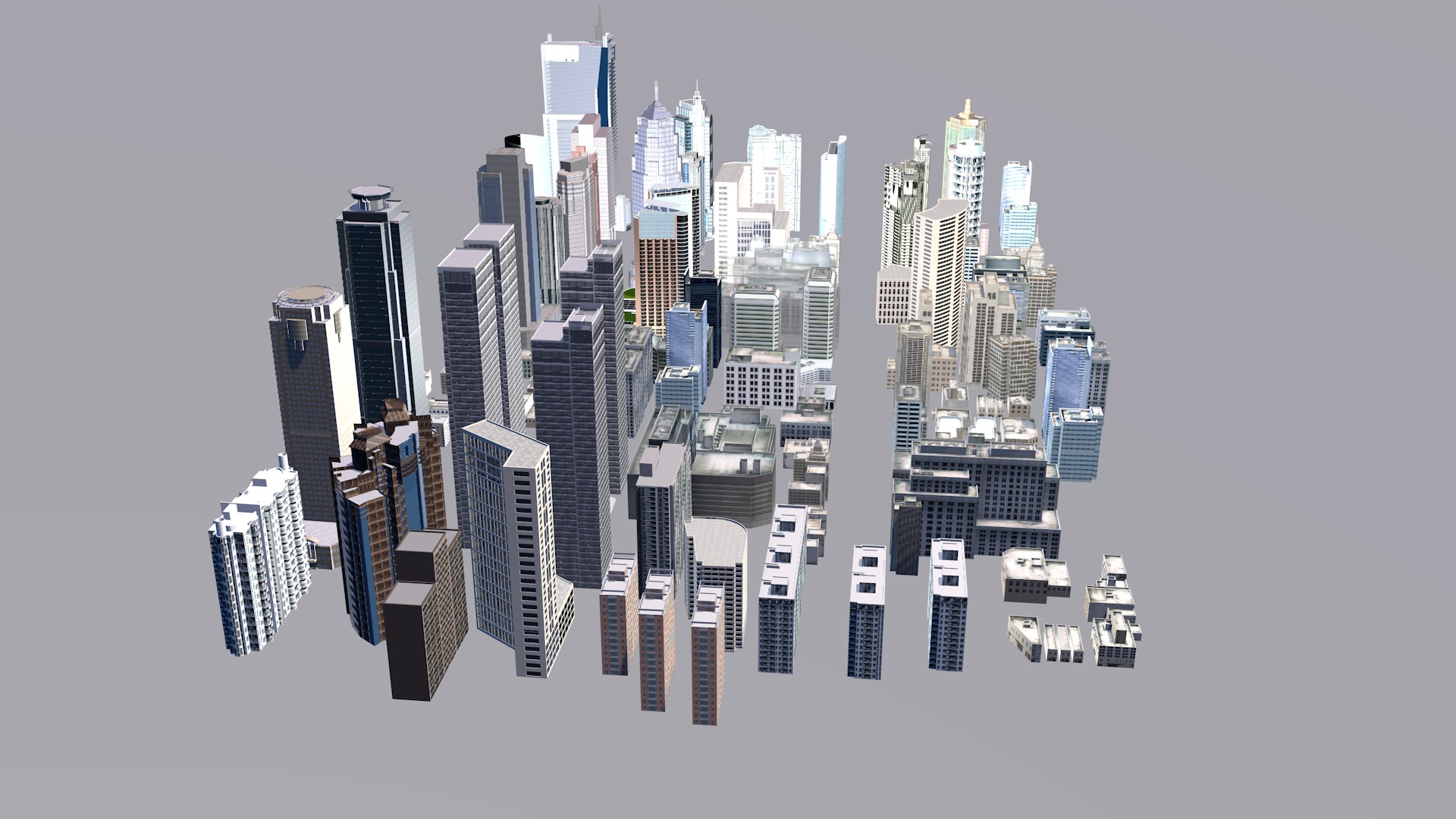 Buildings City building industrial park commercial housing 3D model_10