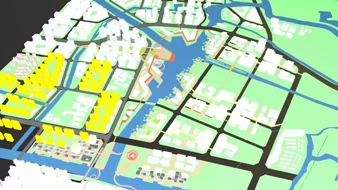 Buildings City building industrial park commercial housing 3D model