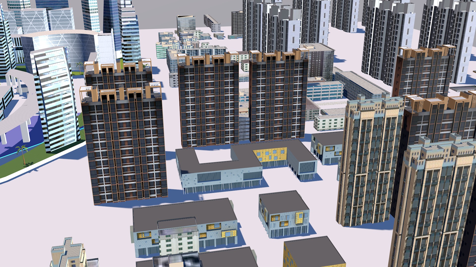 Buildings City building industrial park commercial housing 3D model_28