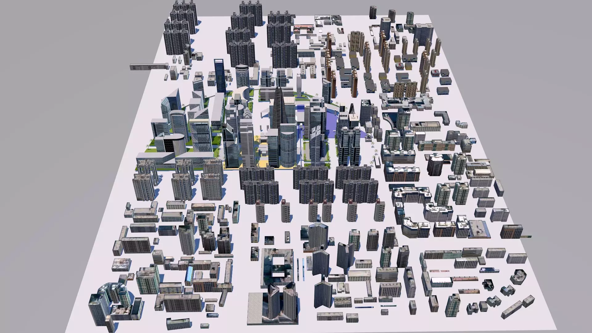 Buildings City building industrial park commercial housing 3D model_0