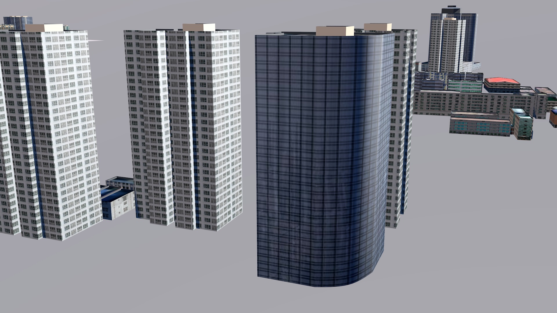 Buildings City building industrial park commercial housing 3D model_17