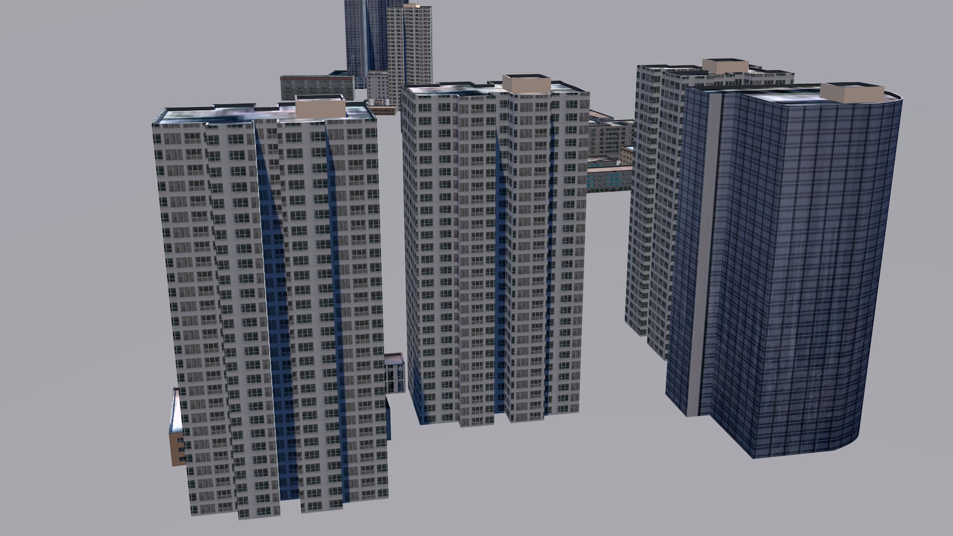 Buildings City building industrial park commercial housing 3D model_16