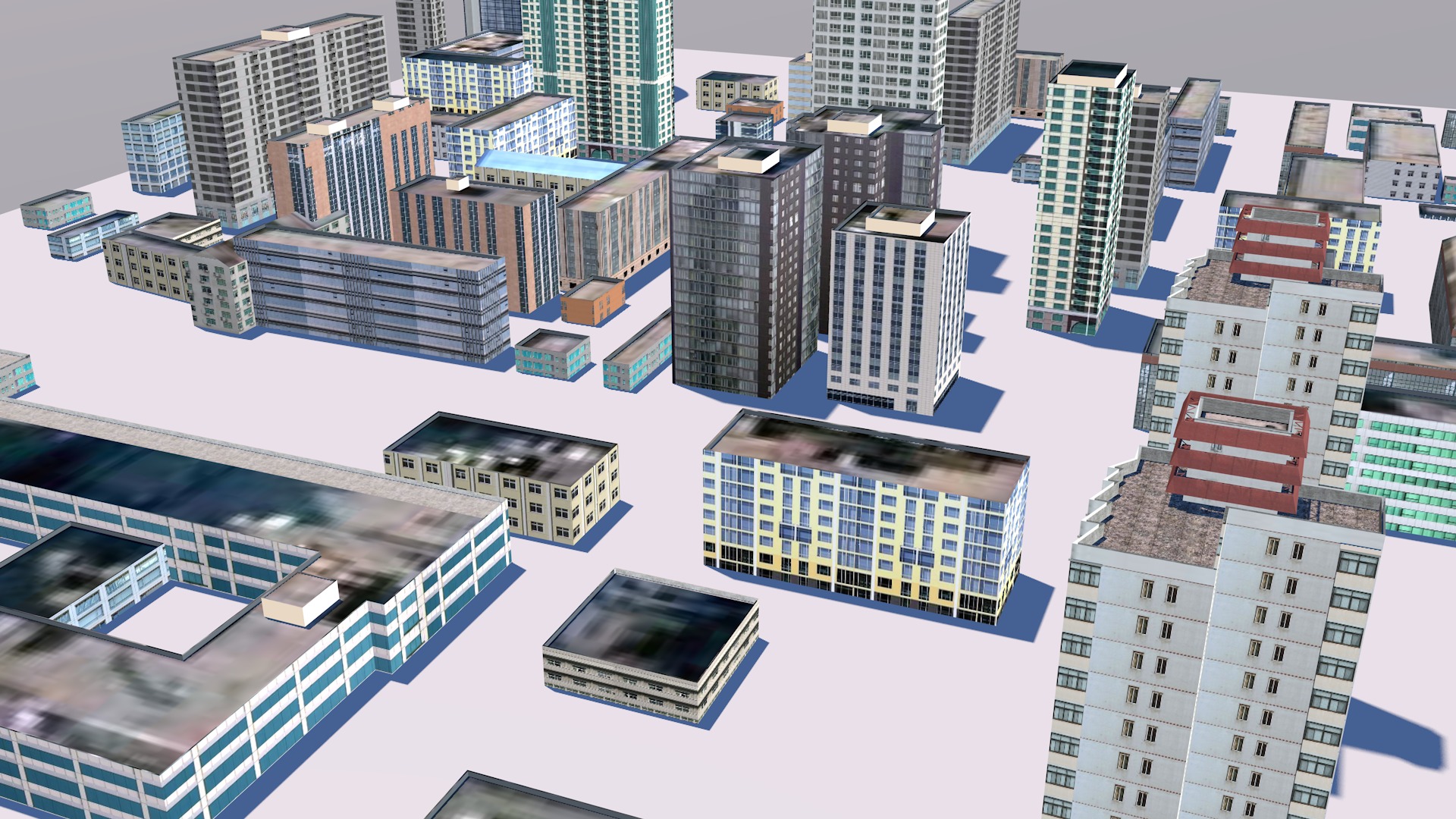 Buildings City building industrial park commercial housing 3D model_1