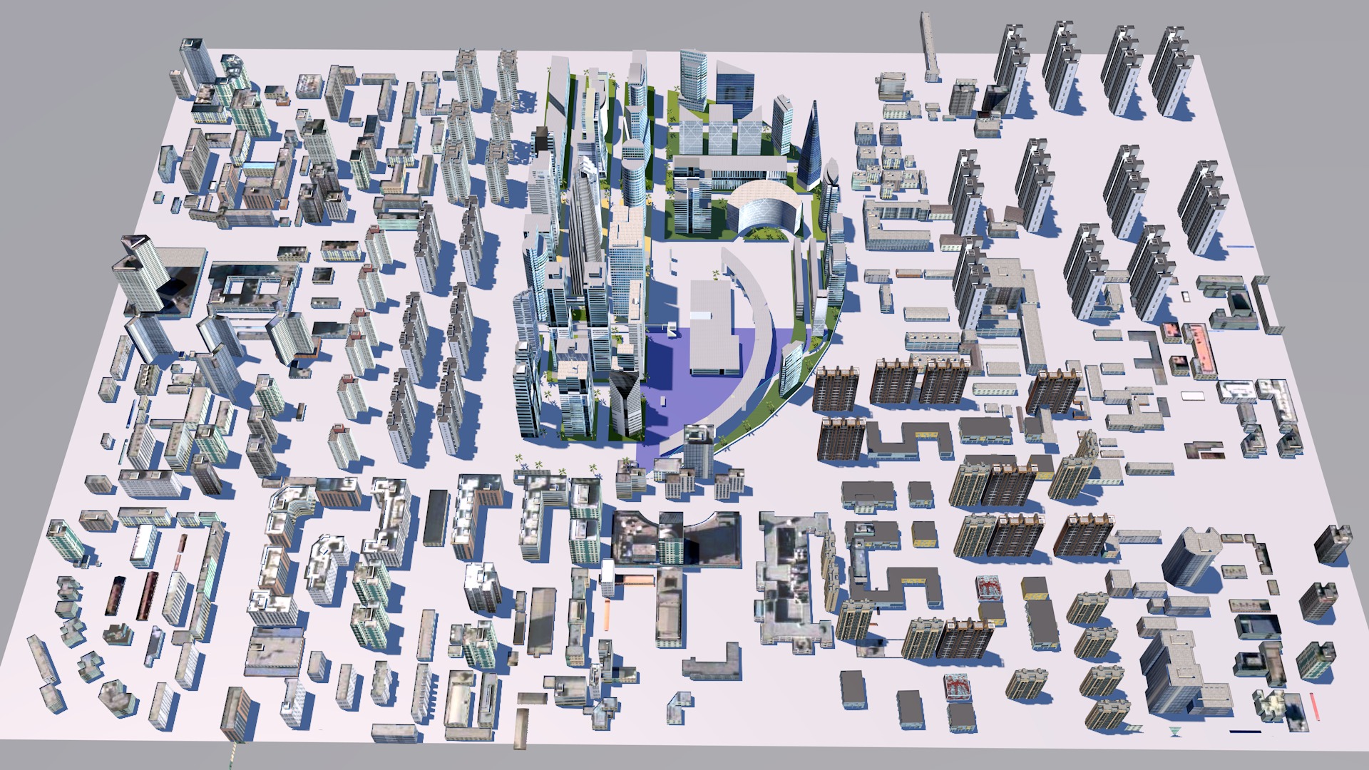 Buildings City building industrial park commercial housing 3D model_30