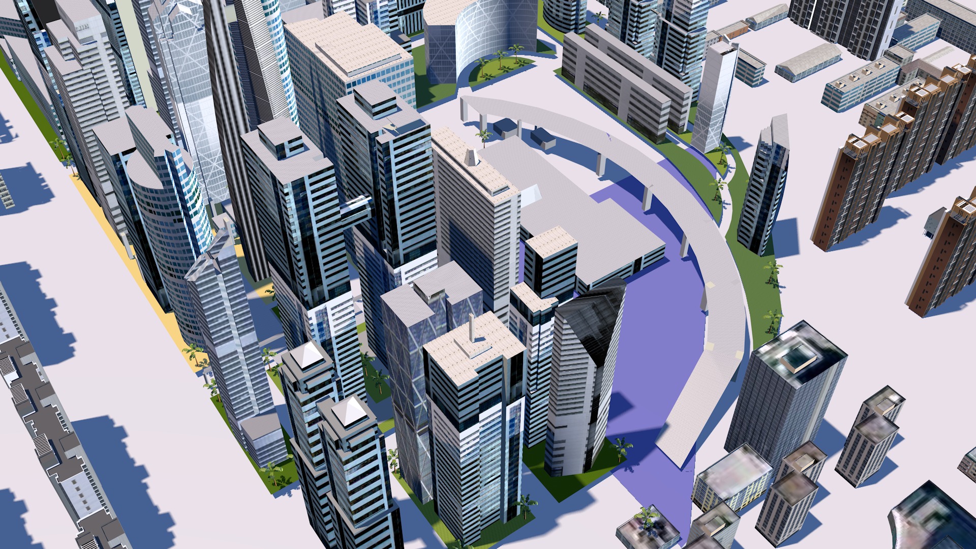 Buildings City building industrial park commercial housing 3D model_26