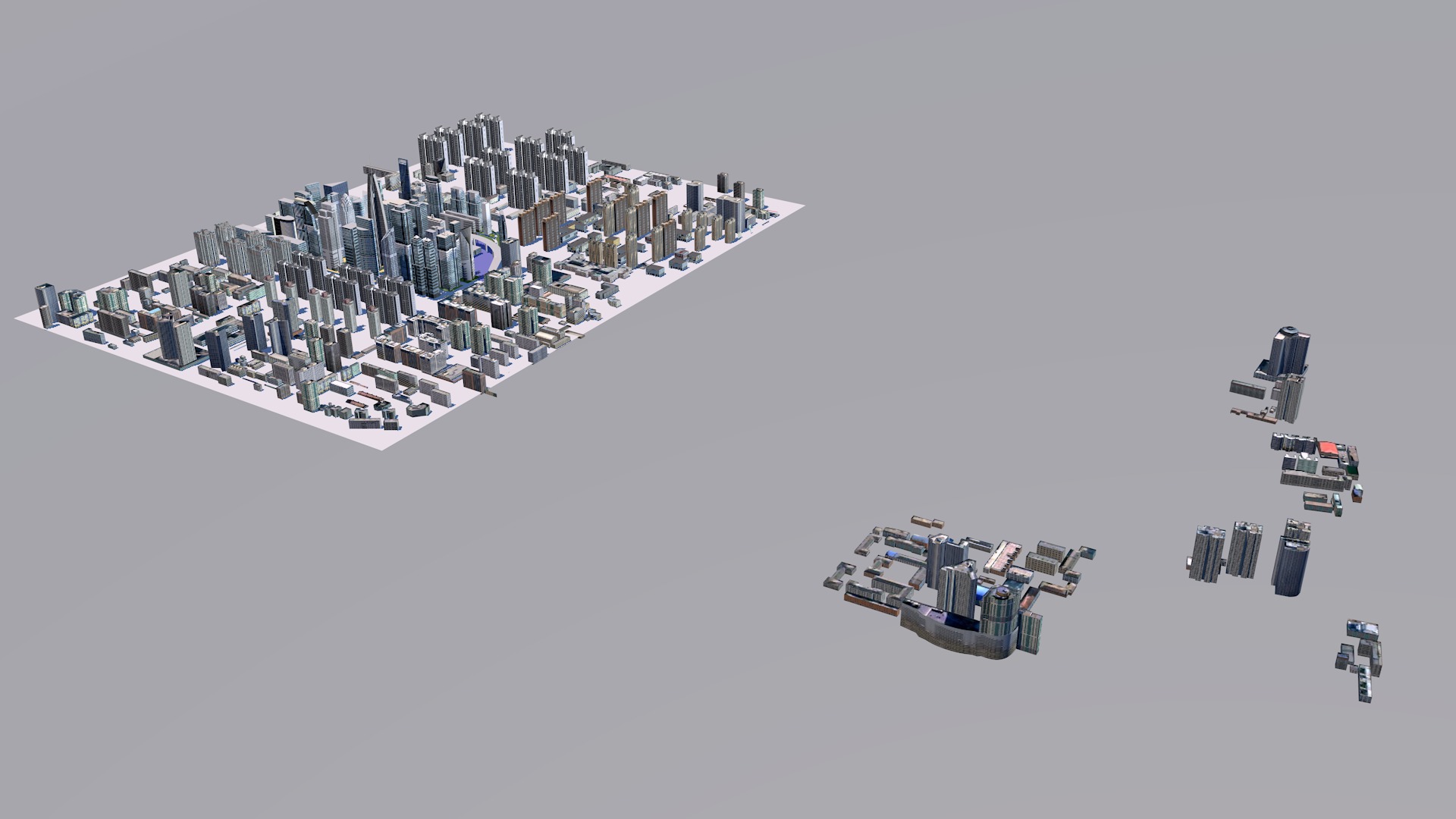 Buildings City building industrial park commercial housing 3D model_23