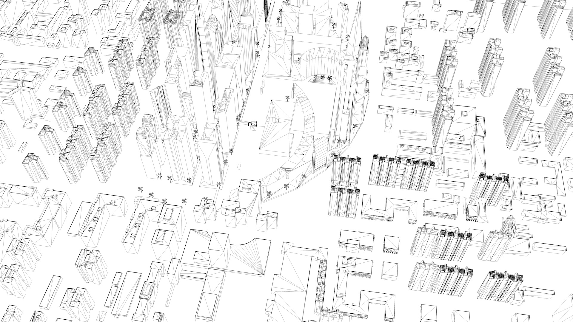 Buildings City building industrial park commercial housing 3D model_9