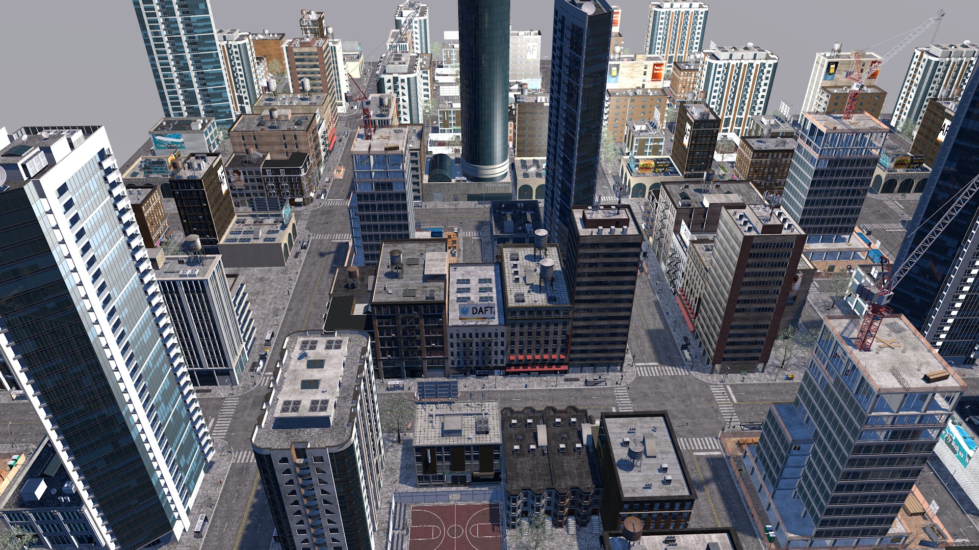 Buildings City building industrial park commercial housing 3D model_4