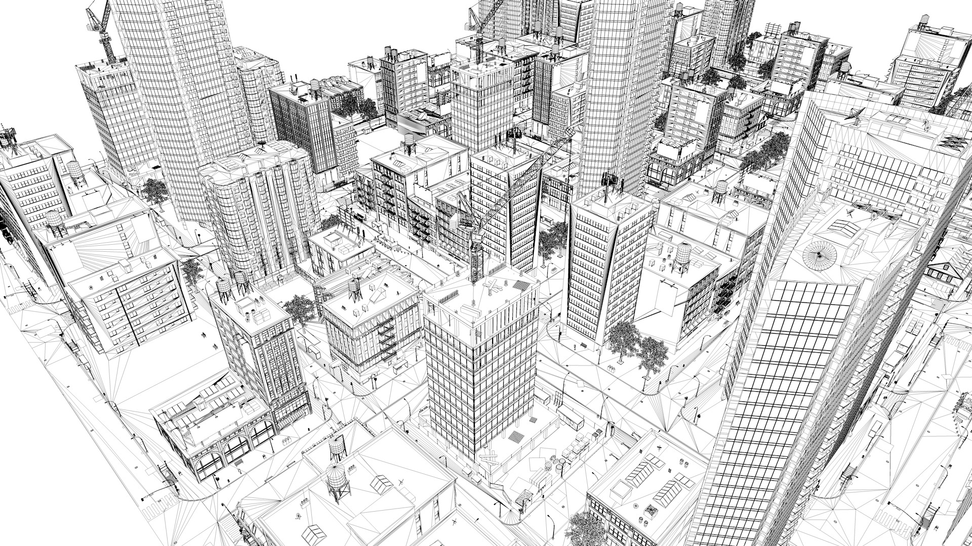 Buildings City building industrial park commercial housing 3D model_9