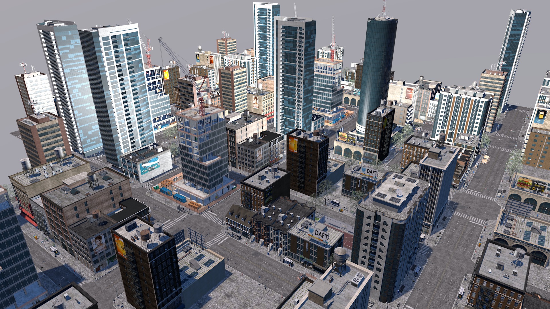Buildings City building industrial park commercial housing 3D model_14