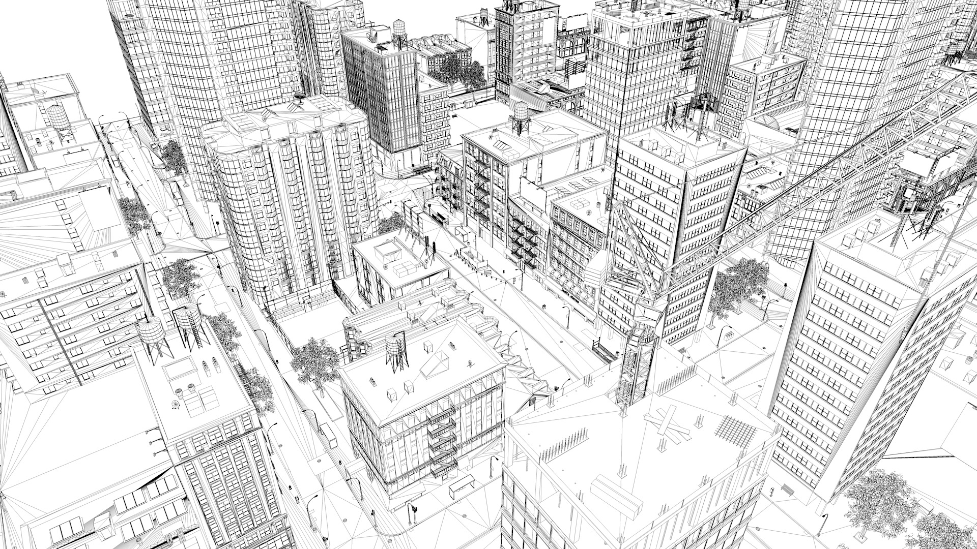 Buildings City building industrial park commercial housing 3D model_8