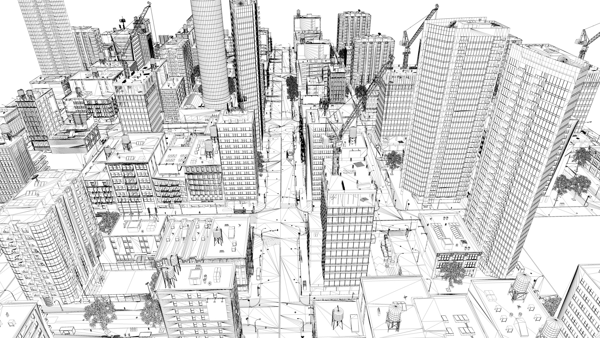 Buildings City building industrial park commercial housing 3D model_10