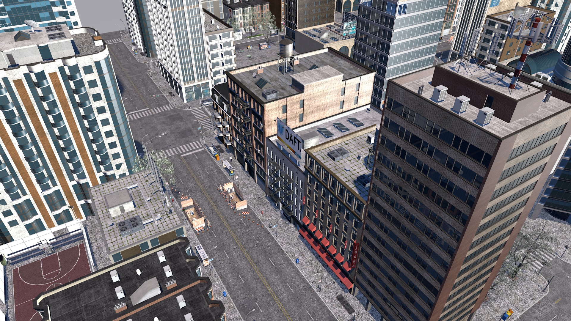 Buildings City building industrial park commercial housing 3D model_6