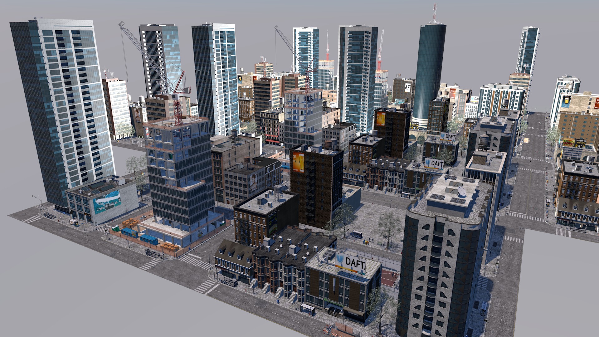 Buildings City building industrial park commercial housing 3D model_16