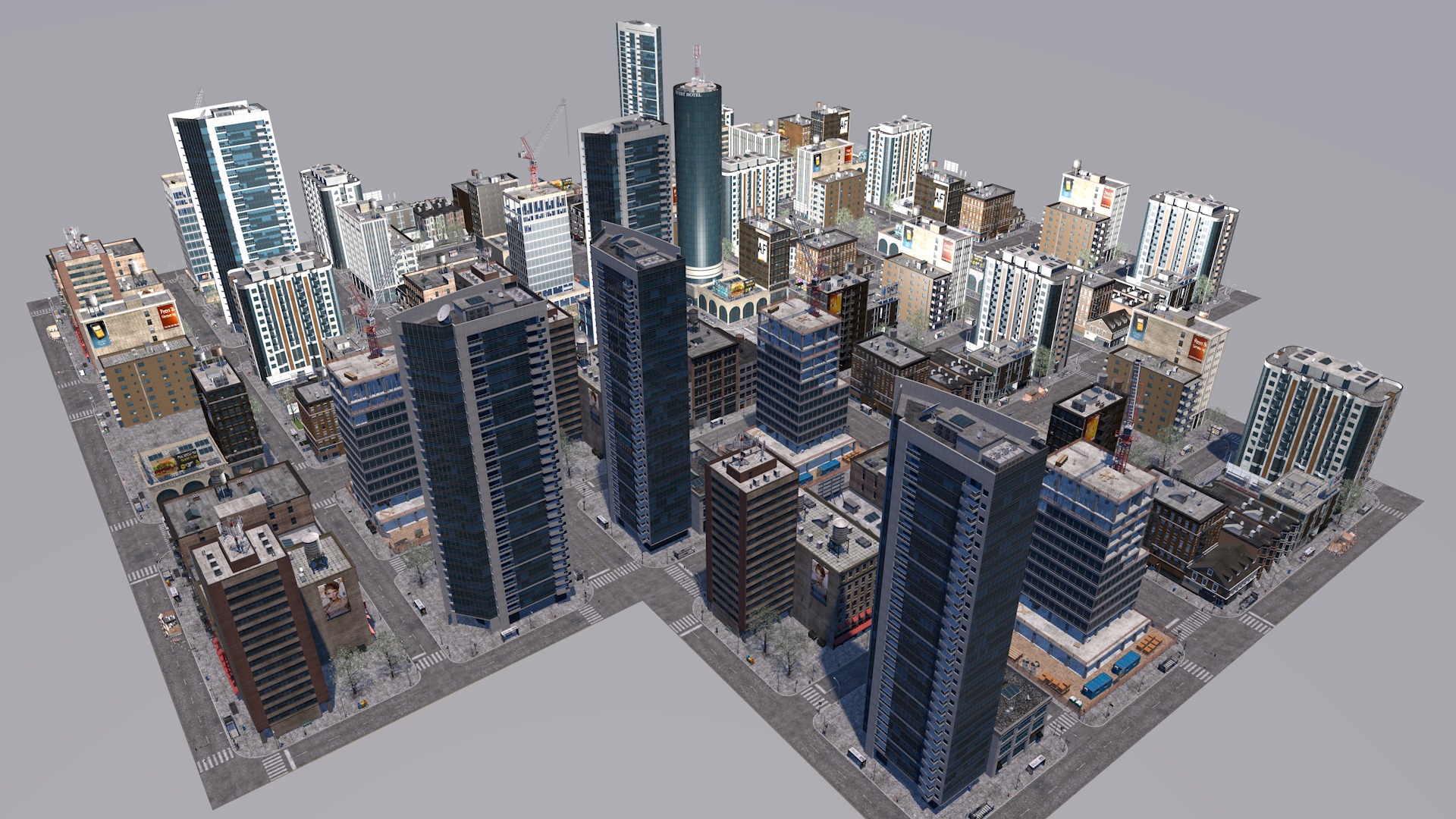 Buildings City building industrial park commercial housing 3D model_19