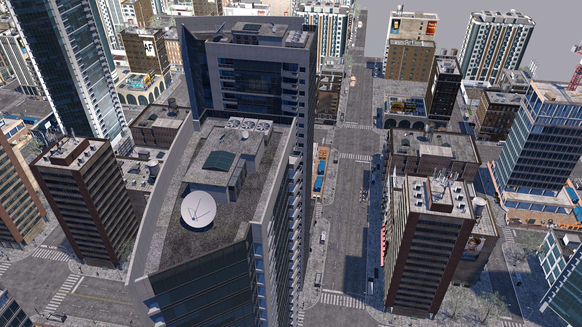 Buildings City building industrial park commercial housing 3D model_2