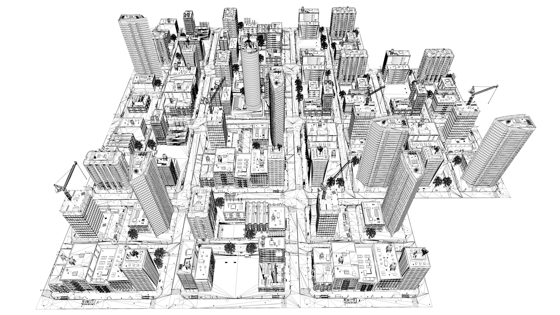 Buildings City building industrial park commercial housing 3D model_12