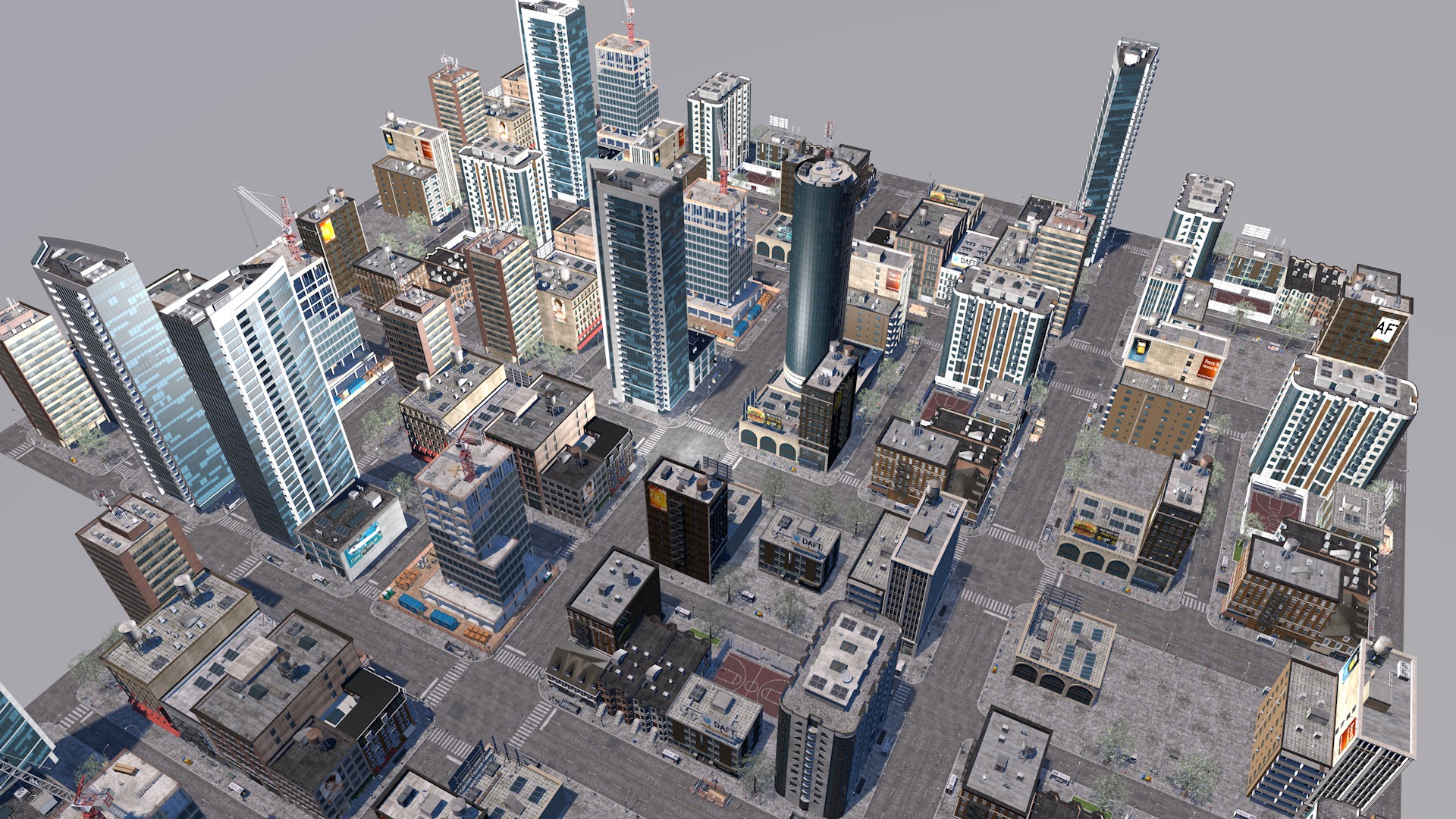 Buildings City building industrial park commercial housing 3D model_11