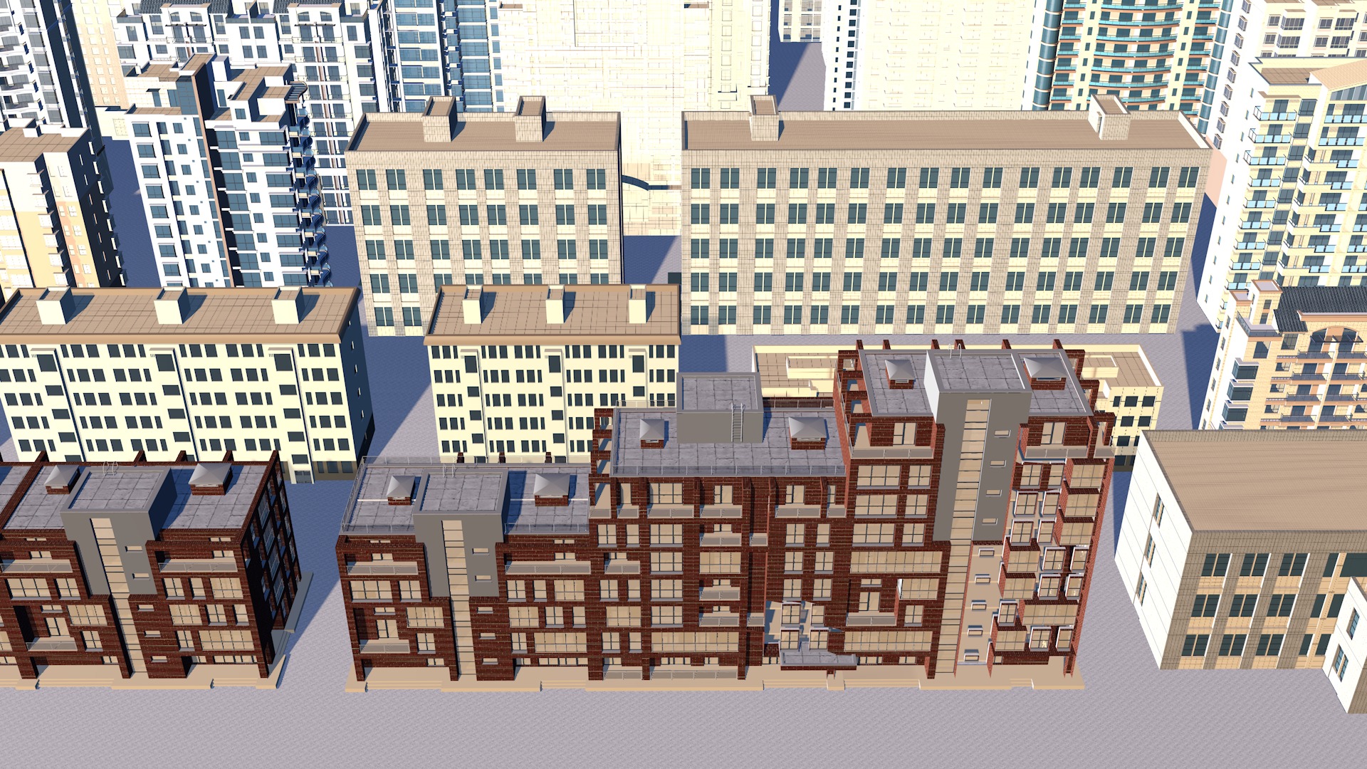 Buildings City building industrial park commercial housing 3D model_9