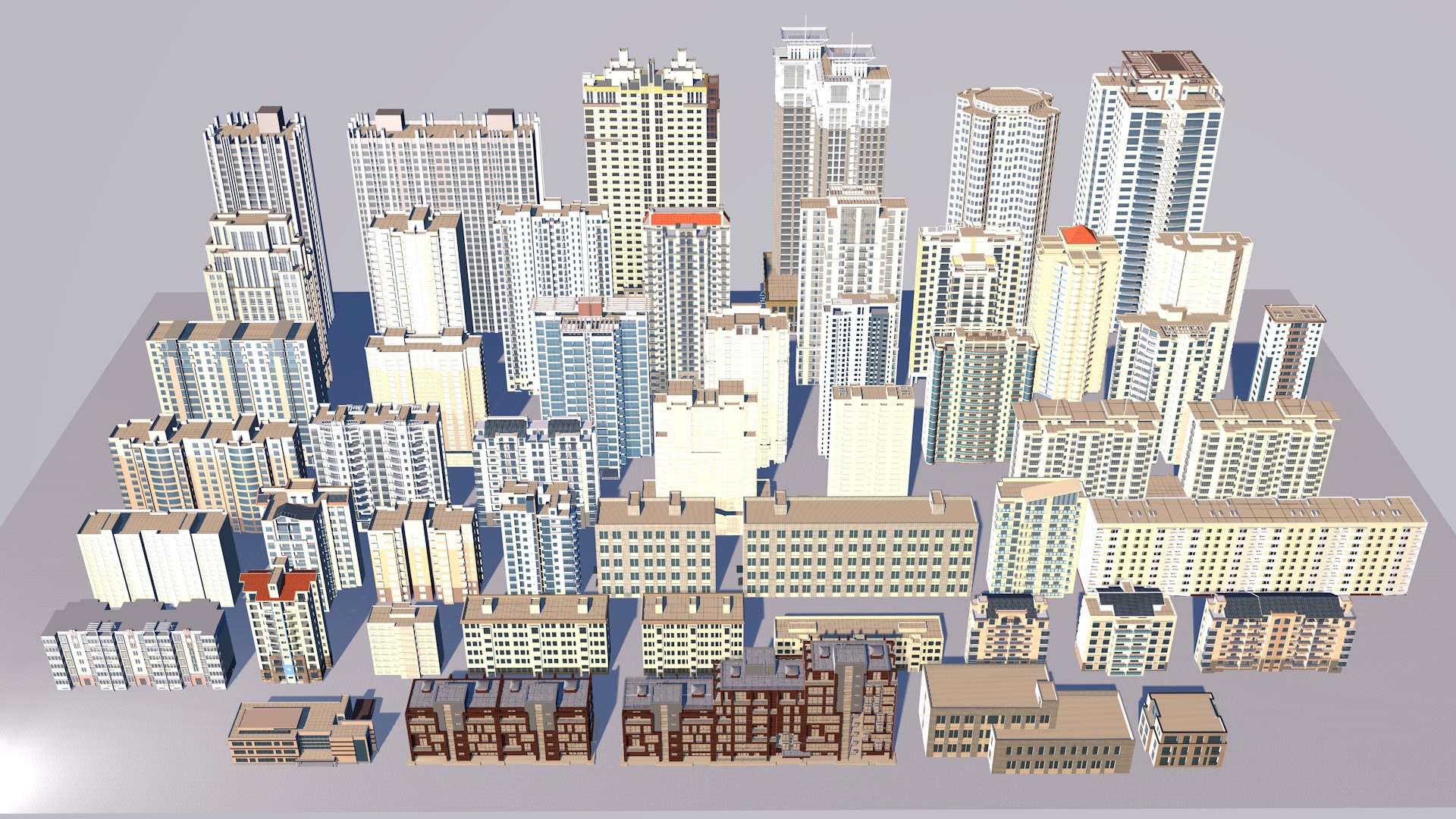 Buildings City building industrial park commercial housing 3D model_8