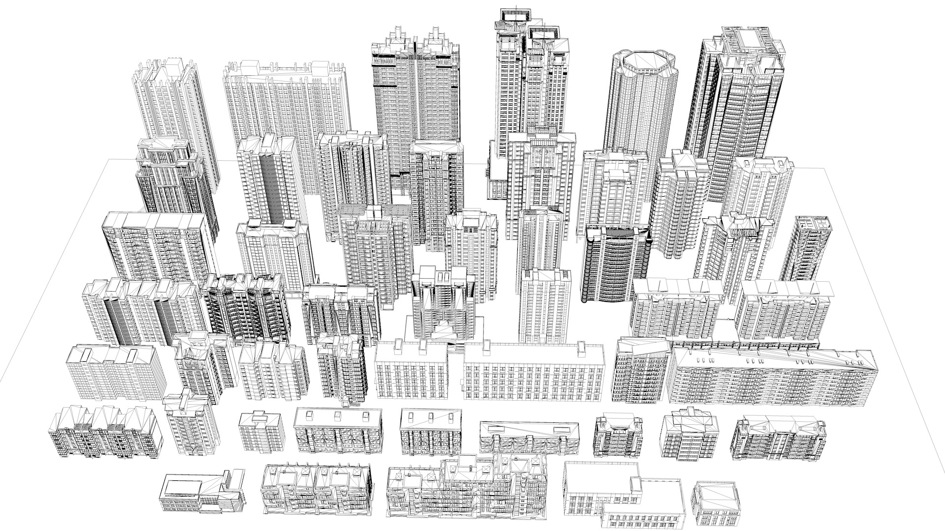 Buildings City building industrial park commercial housing 3D model_3