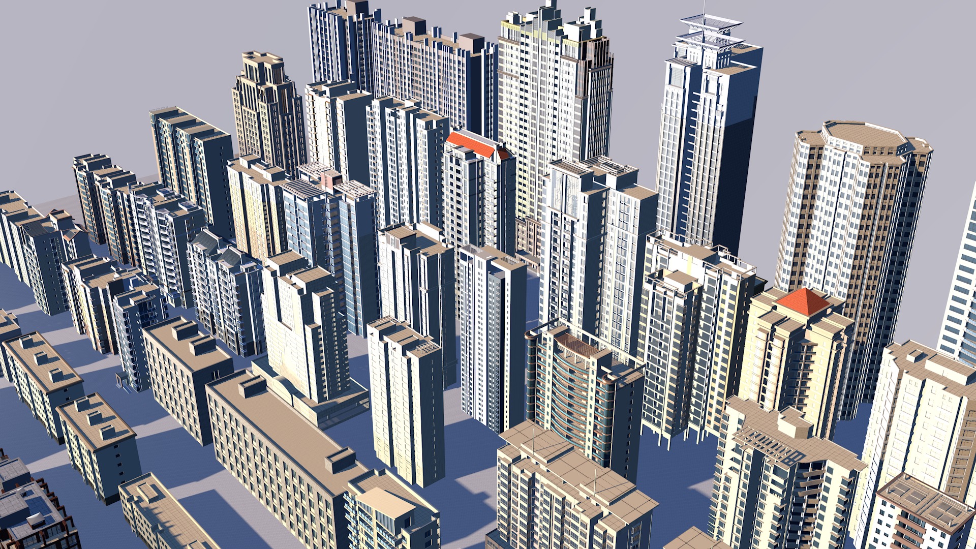 Buildings City building industrial park commercial housing 3D model_13