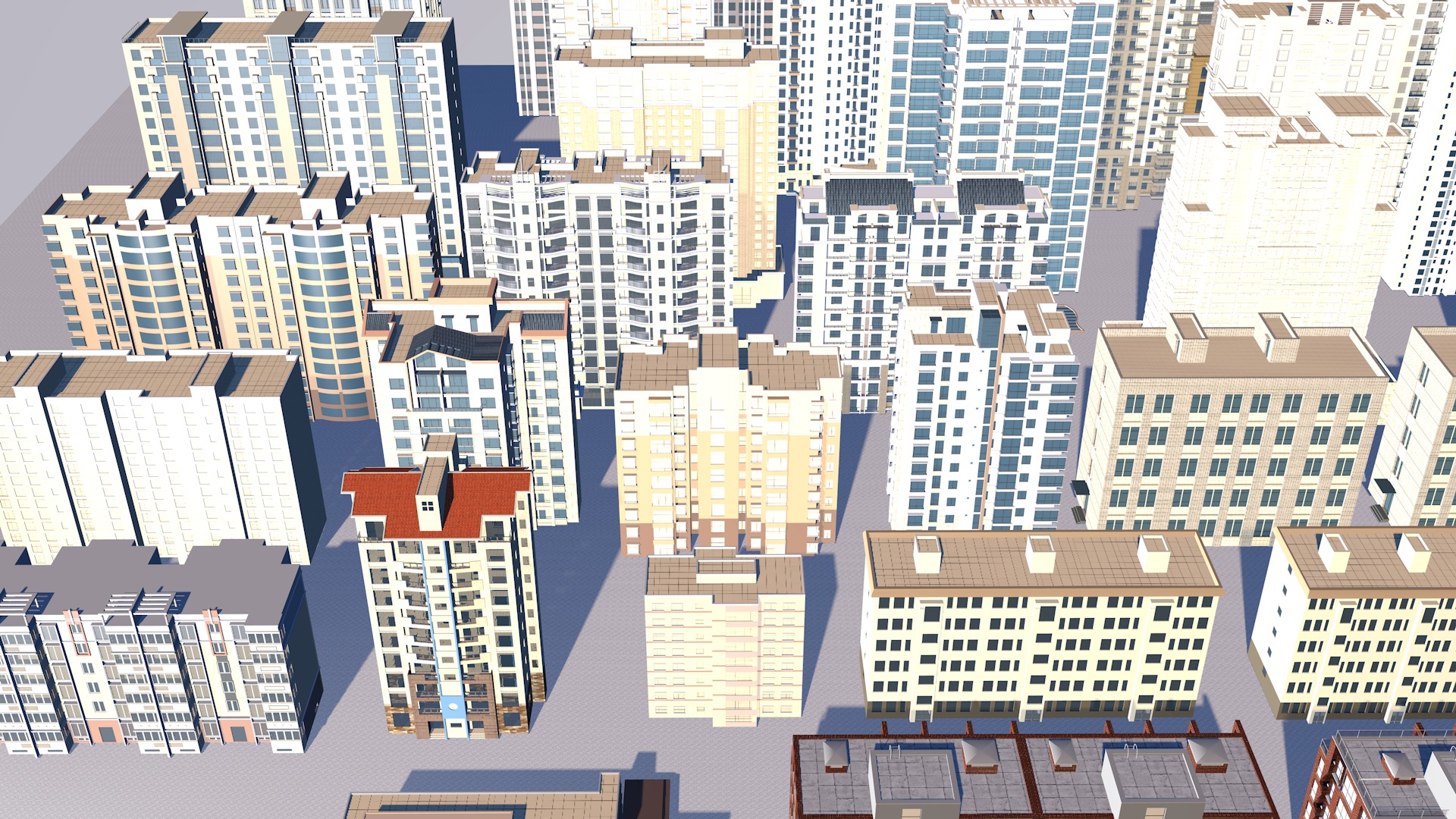 Buildings City building industrial park commercial housing 3D model_10