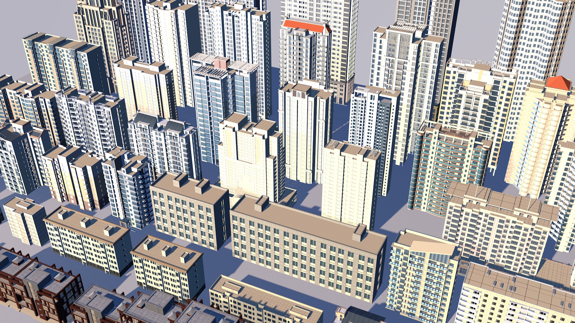 Buildings City building industrial park commercial housing 3D model_6