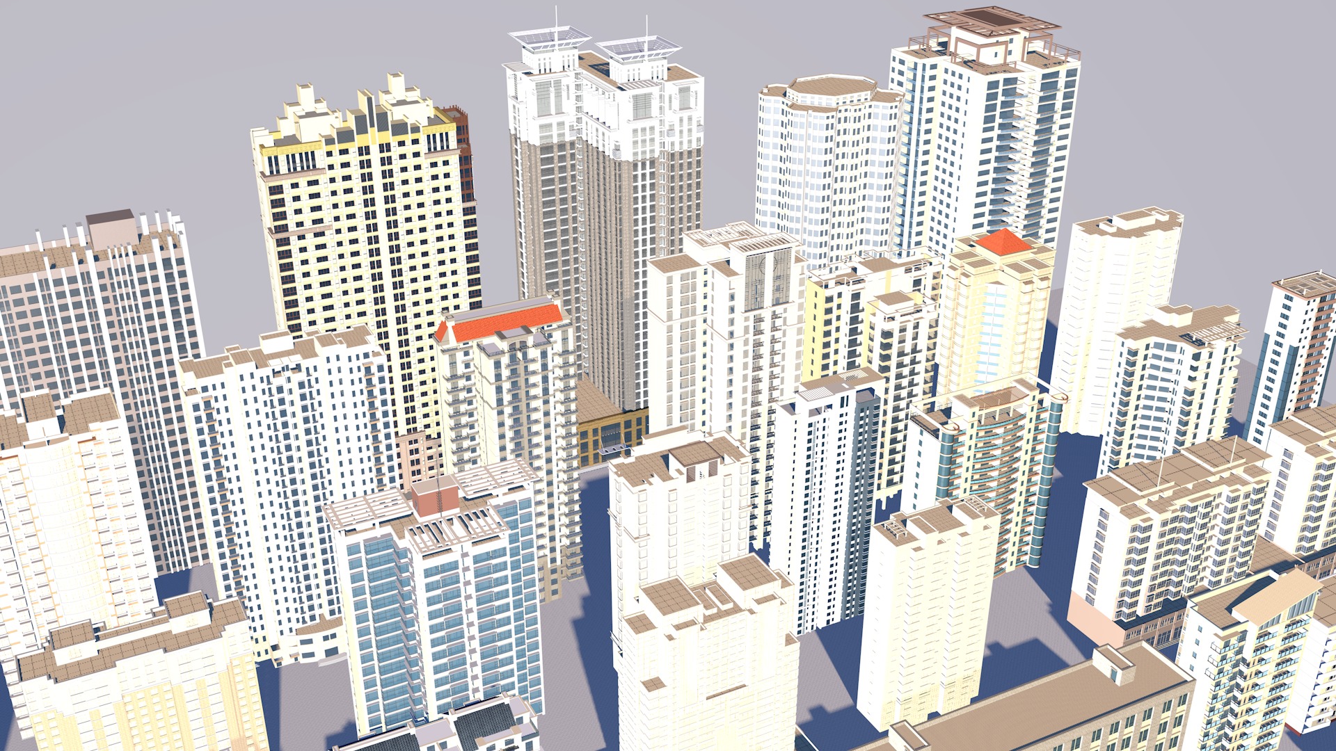 Buildings City building industrial park commercial housing 3D model_12