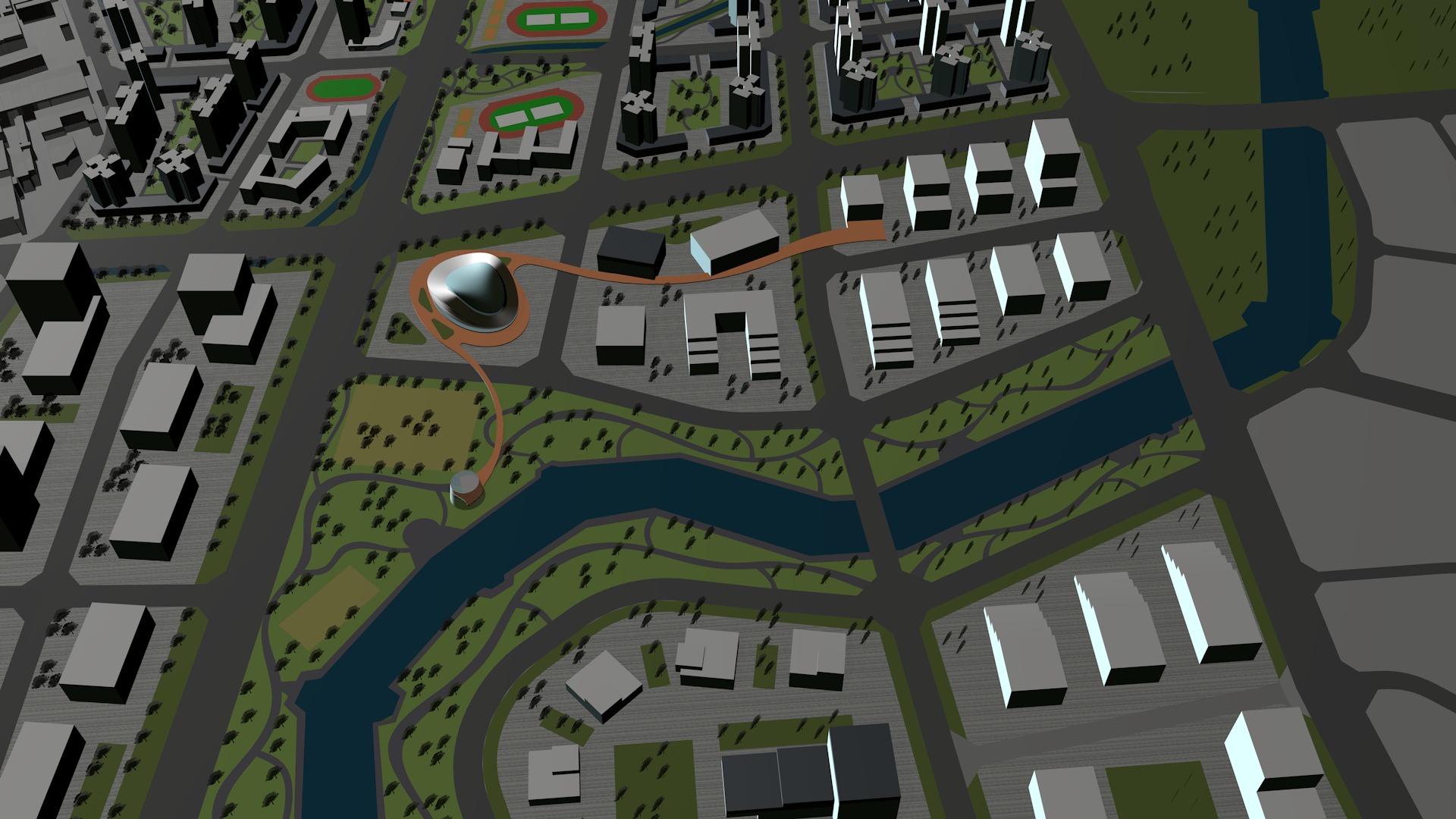 Buildings City building industrial park commercial housing 3D model_2