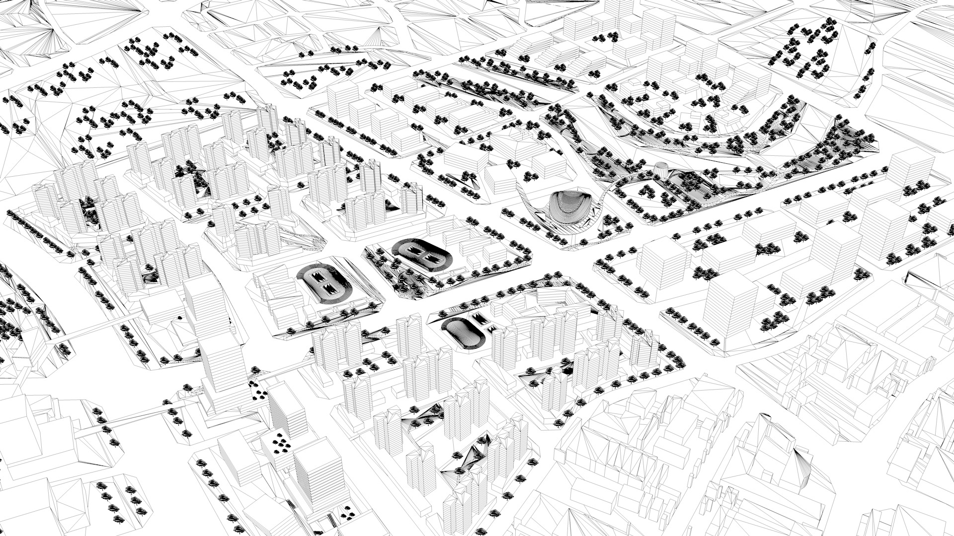 Buildings City building industrial park commercial housing 3D model_8
