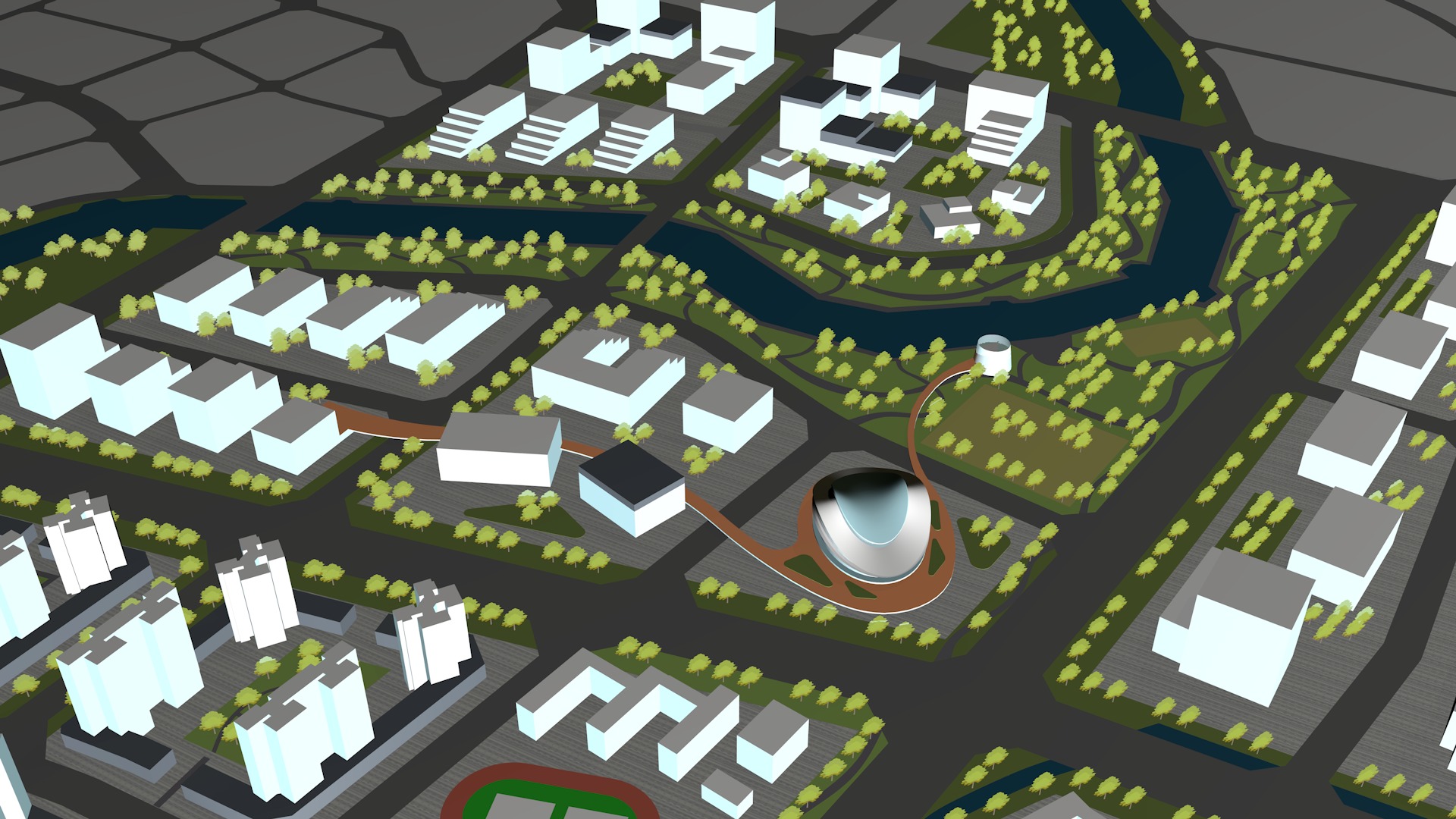 Buildings City building industrial park commercial housing 3D model_6