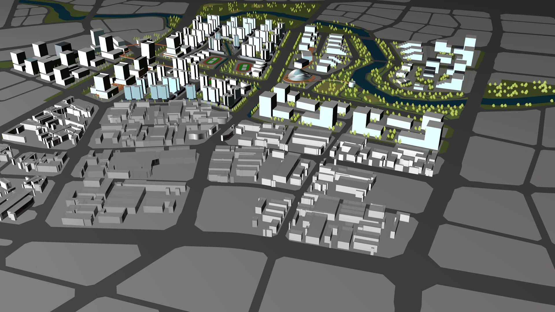 Buildings City building industrial park commercial housing 3D model_10