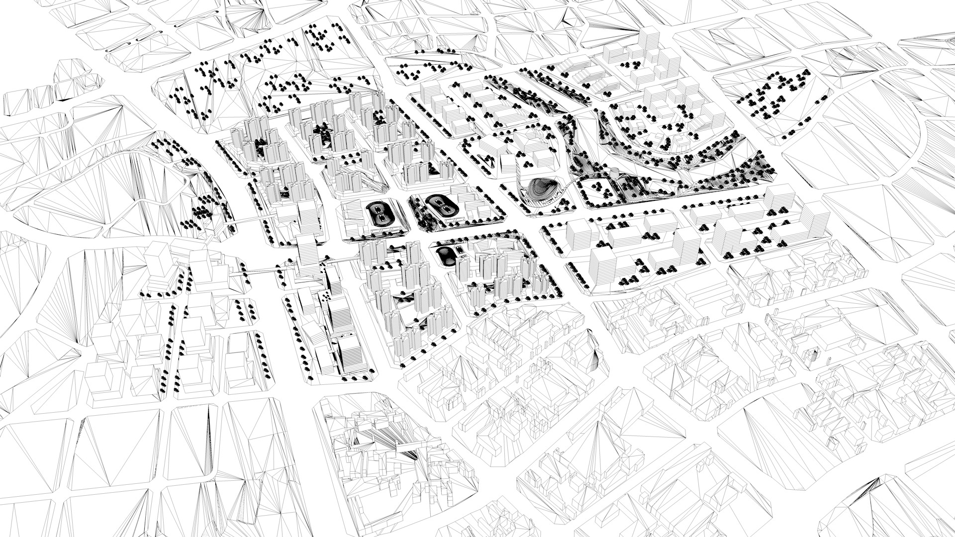 Buildings City building industrial park commercial housing 3D model_9